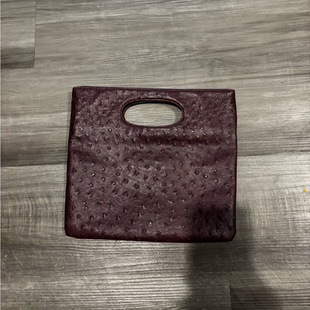 Chic Burgundy Clutch with Handle